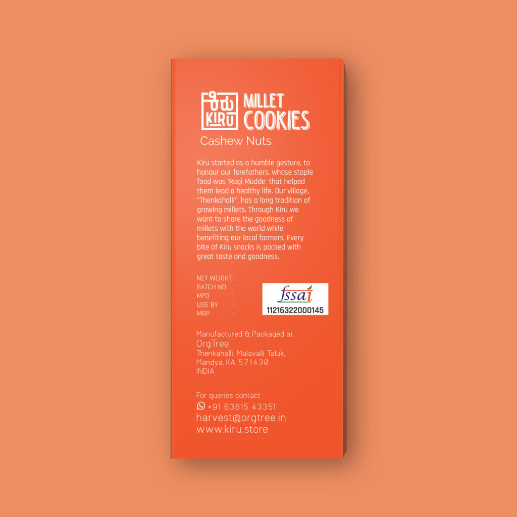 Cashew Nut Kiru Millet Cookie Millet Biscuits Kiru Millet Snacks