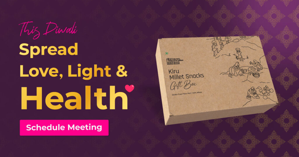 This Diwali Spread love, light and health with kiru millet snacks for diwali gifting for employees